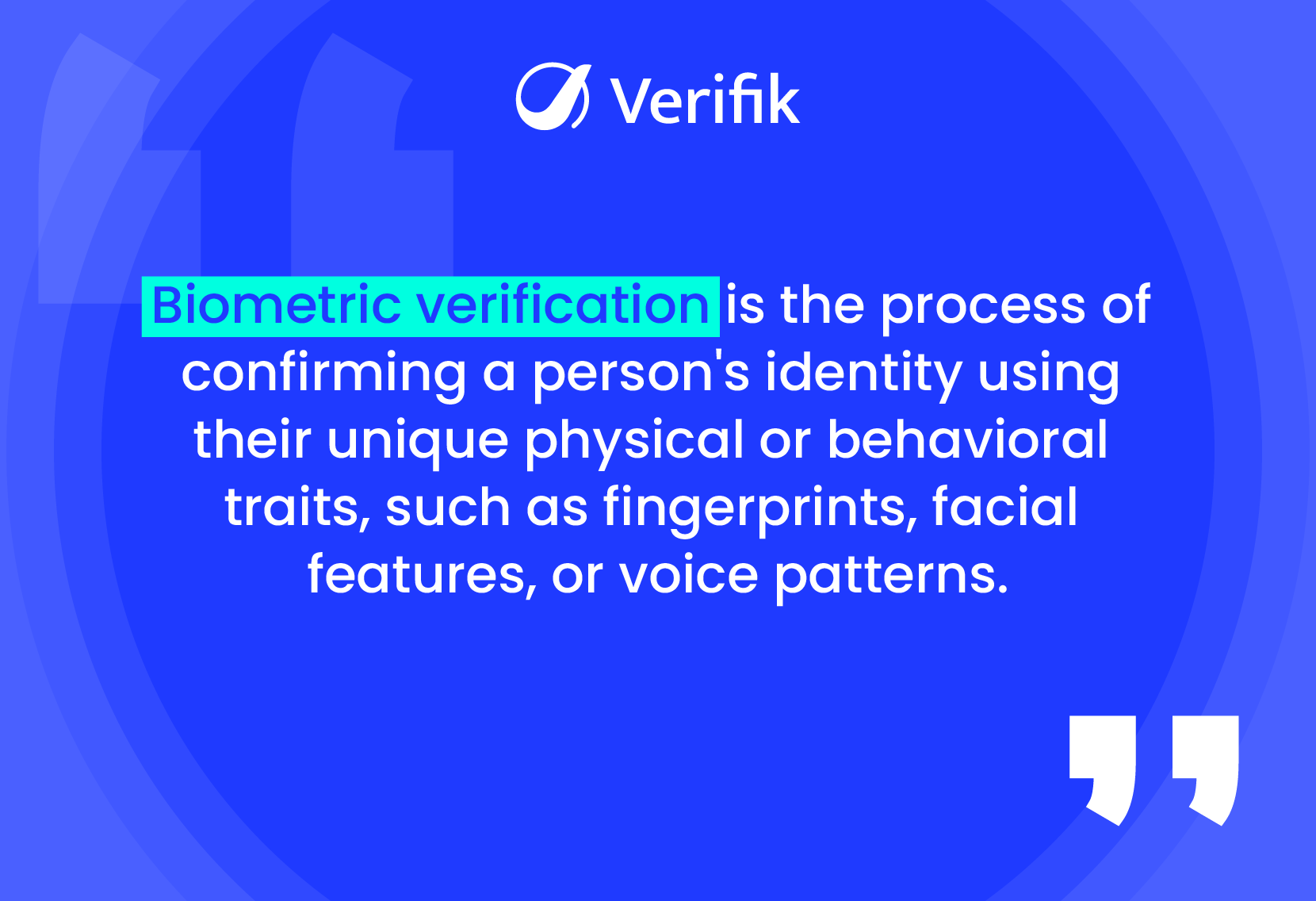 Biometric Verification - Definition