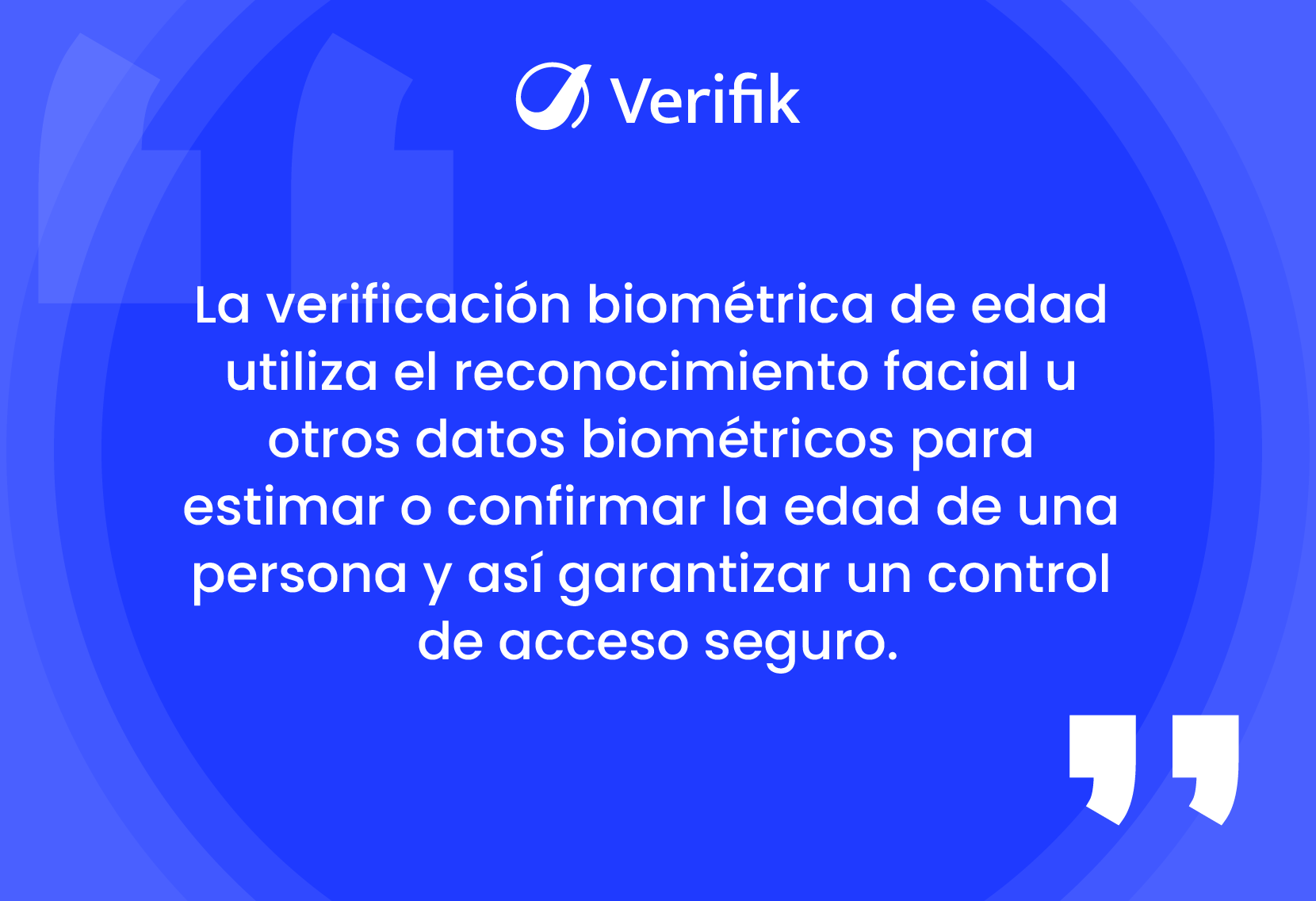 Qué es la verificación biométrica de edad
