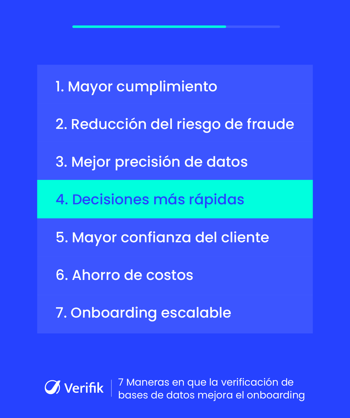 7 Maneras en que la verificación de bases de datos mejora el onboarding