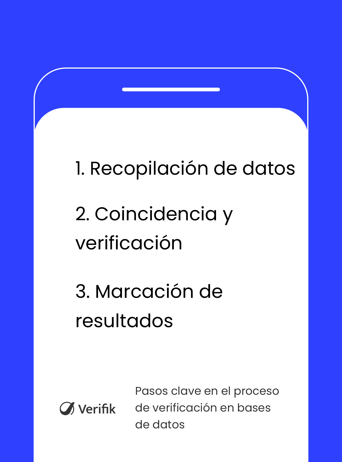 Pasos clave en el proceso de verificación de la base de datos