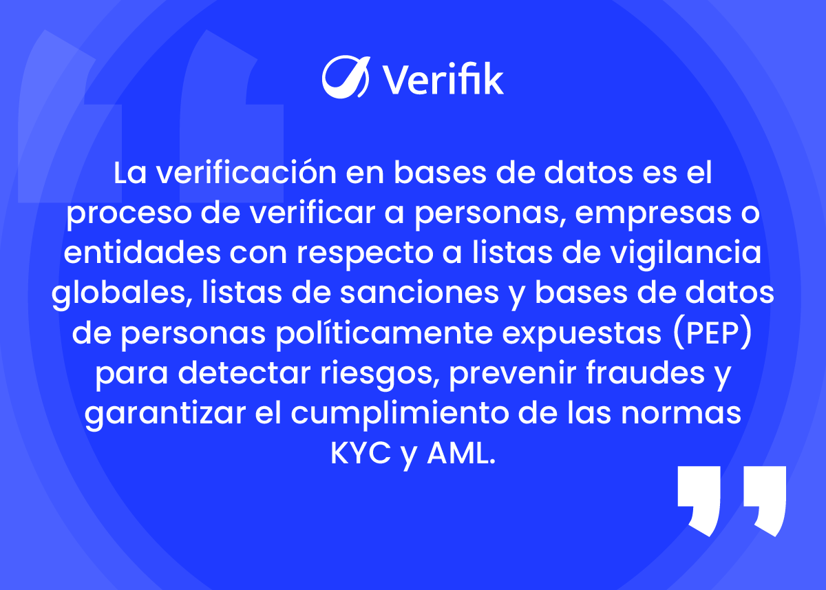 Verificación de bases de datos - definición