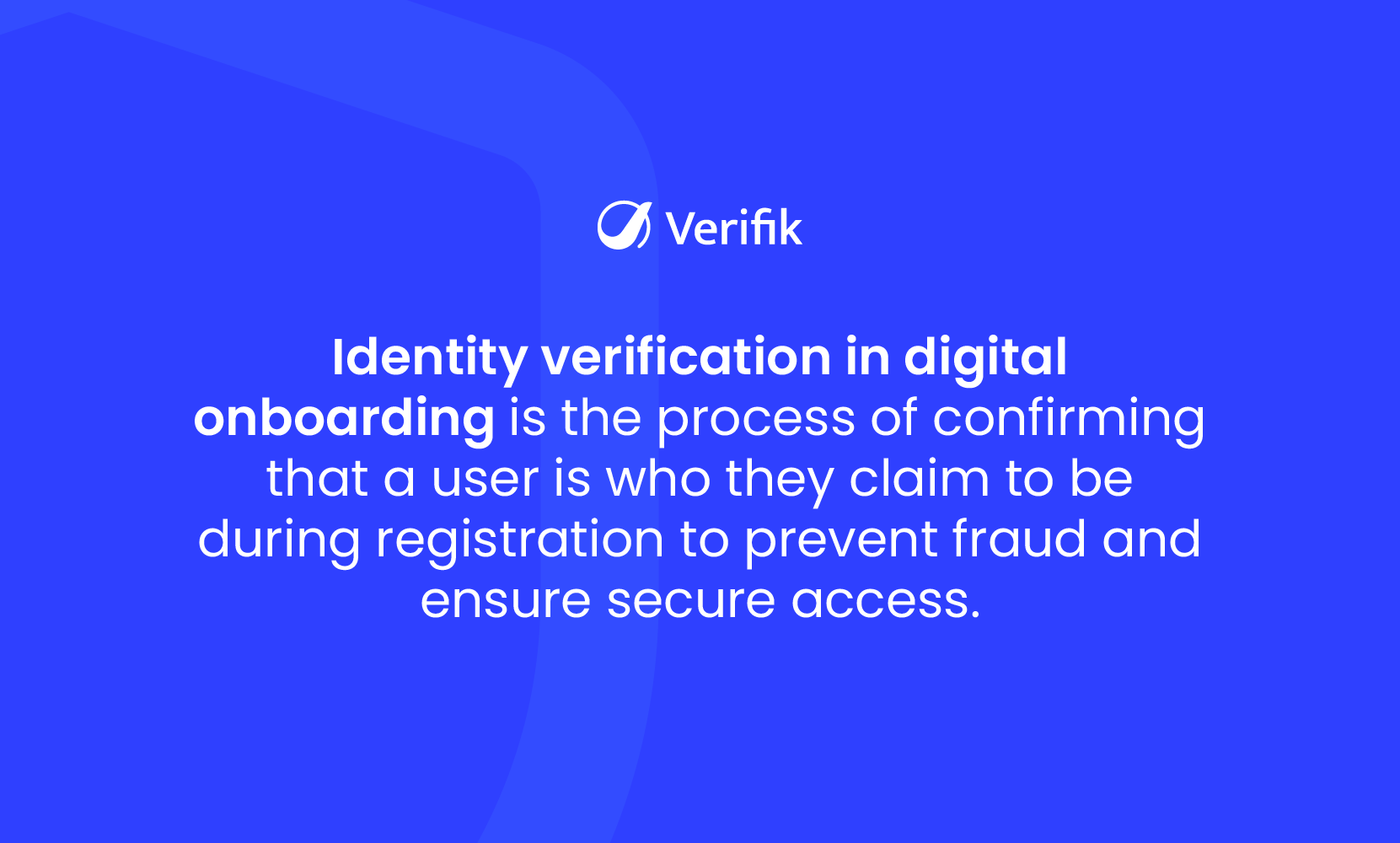 What is Identity verification in Digital Onboarding