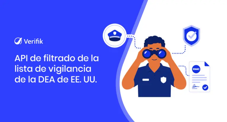 API de screening de listas de vigilancia DEA de EE. UU. para verificación instantánea